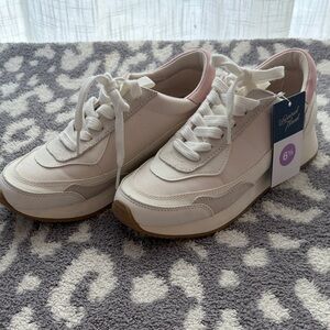 Women's Pink and White Sneakers sz 6.5
